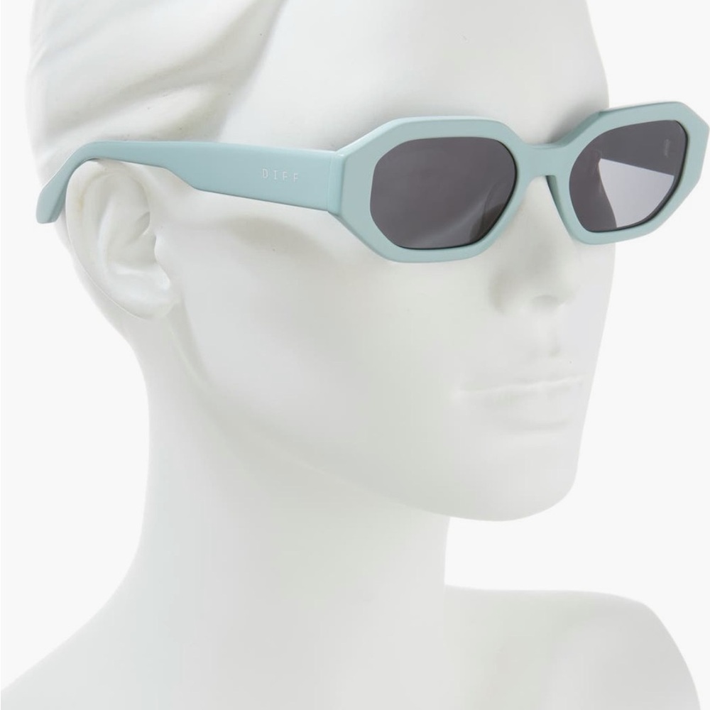 Diff Allegra 53mm polarized Sunglasses Women's Blue-Green Grey Sunglasses